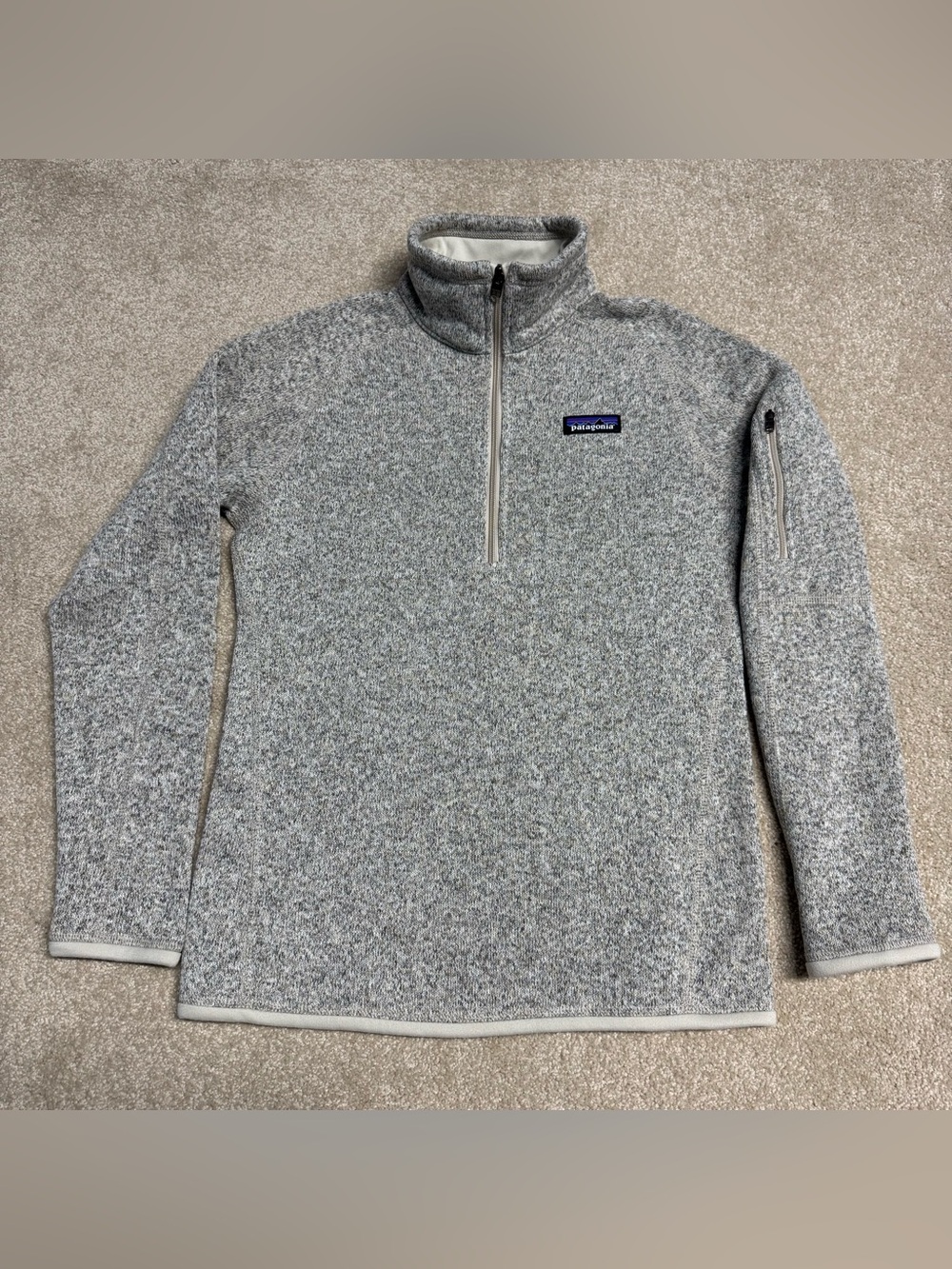 Patagonia Better Sweater Women’s XS Gray 1/4 Zip Fleece Pullover Jacket Pocket